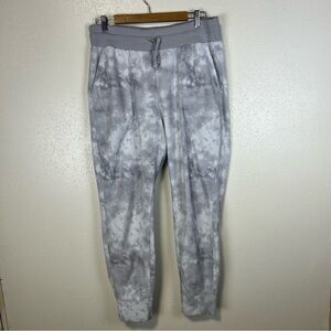 Old Navy Gray Tie Dye Fleece Jogger Pants Lounge Pants Sleep Pants Large